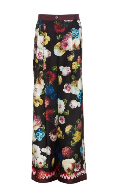 Dolce & Gabbana Floral Printed Trousers In Multicolour