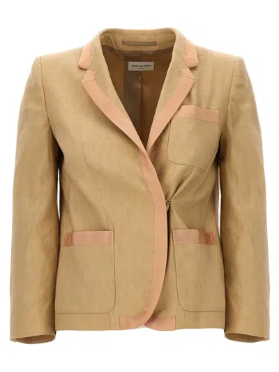 Dries Van Noten Bessie Blazer And Suits In Beige