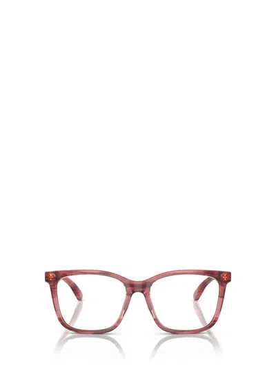 Emporio Armani Eyeglasses In Shiny Bordeaux / Top Light Brown