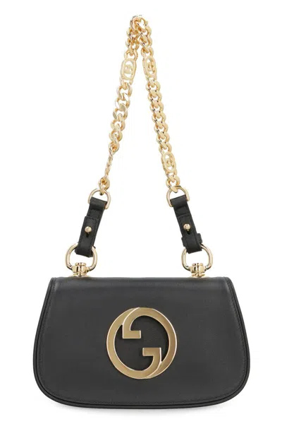 Gucci Blondie Mini Leather Shoulder Bag In Black