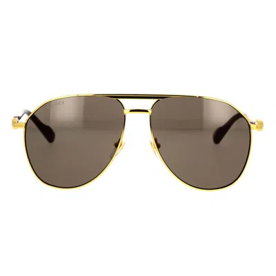 Gucci Eyewear Sunglasses In Gold