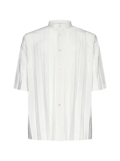 Issey Miyake Homme Plisse  Shirts In White