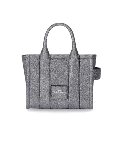 Marc Jacobs The Galactic Glitter Crossbody Tote Silver Bag