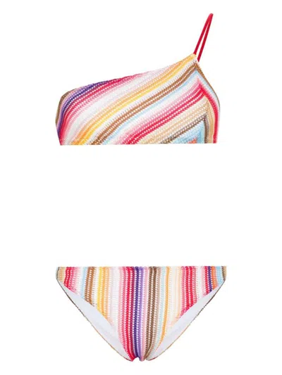 Missoni Crochet Bikini Set In Multicolour