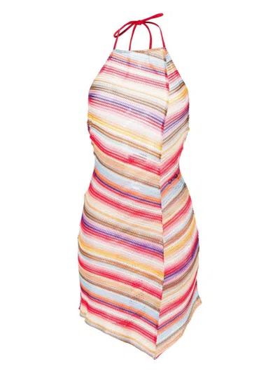 Missoni Striped Crochet-knit Beach Dress In Multicolour