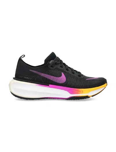Nike Womens  Zoomx Invincible Run Flyknit 3 In Black/laser Orange/hyper Violet