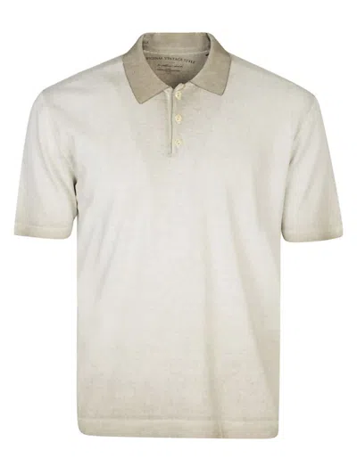 Original Vintage Cotton Polo Shirt In Beige