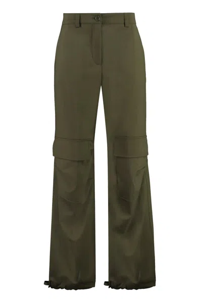 P.a.r.o.s.h . Wool Cargo Trousers In Green