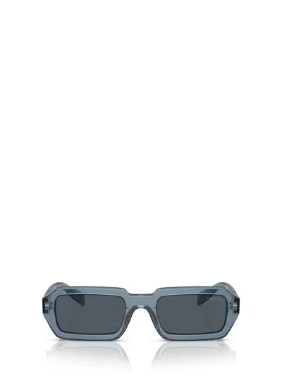 Prada Eyewear Sunglasses In Transparent Blue