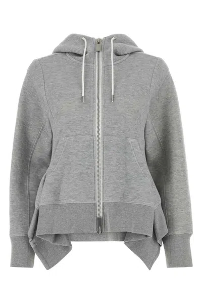Sacai Sweatshirts In Grey