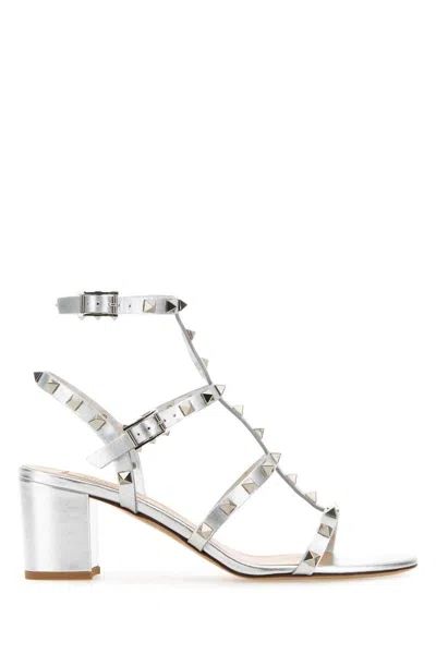 Valentino Garavani Sandals In Silver