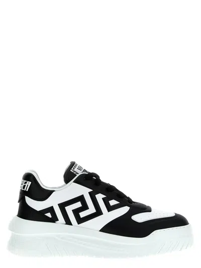 Versace 'odissea Greca' Sneakers In White/black