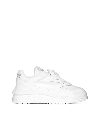 Versace White Odissea Trainers In Bianco