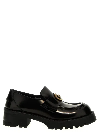 Versace Vagabond Loafers In Black