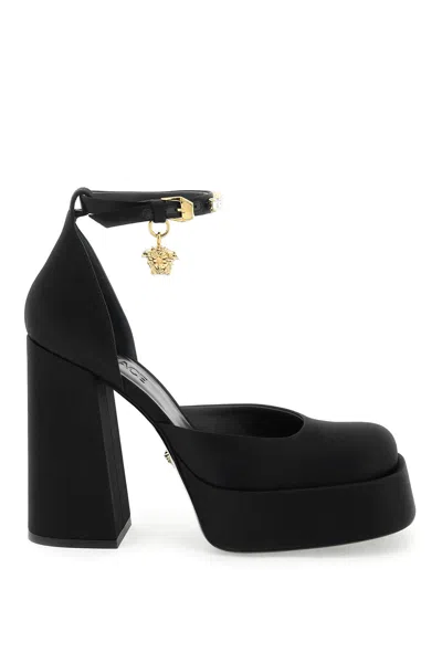 Versace Medusa Aevitas Single Platform Pumps In Black