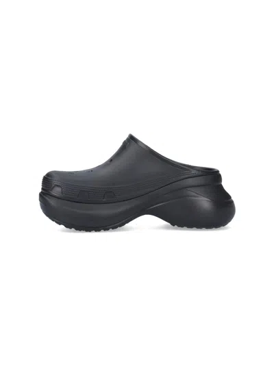 Balenciaga X Crocs Mules Slip-on In Black