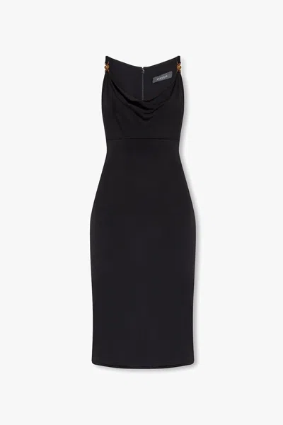 Versace Slip Dress In Black