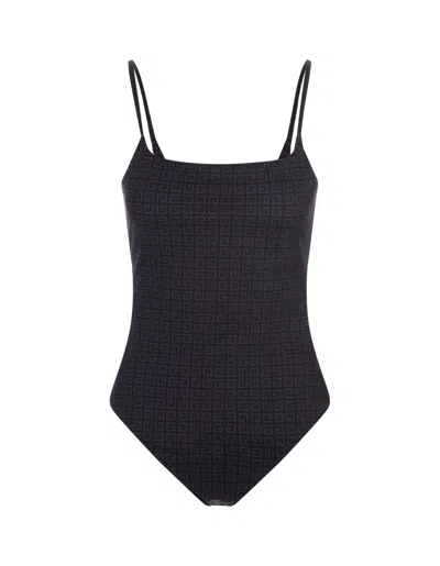 Givenchy Black One Piece Swimsuit In 4g Recycled Nylon