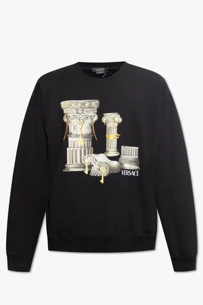 Versace Man Black Cotton Sweatshirt