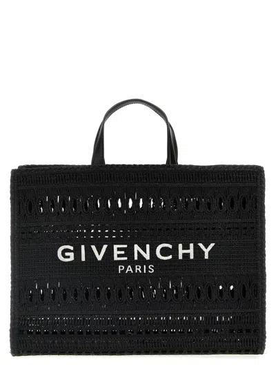 Givenchy Medium G Tote Lace Macrame Shopping Bag In Black
