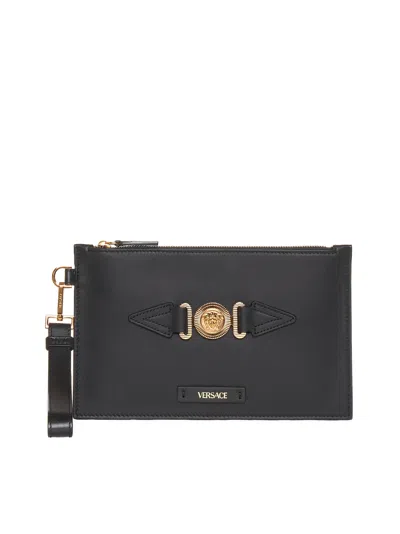 Versace Medusa Biggie Pouch In Black