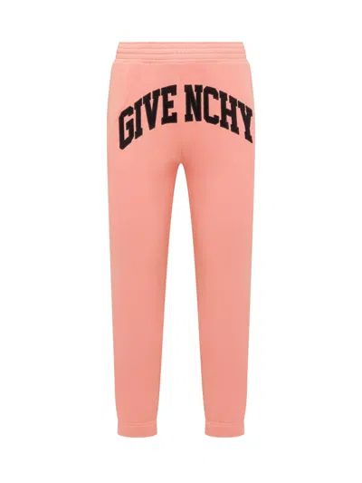 Givenchy Logo Print Sweatpants In Coral