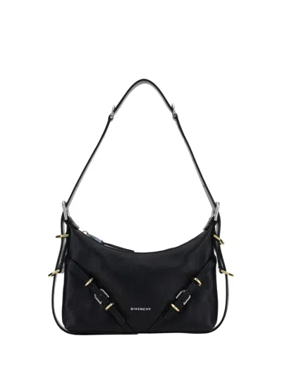 Givenchy Voyou Party Velvet Shoulder Bag In Nero