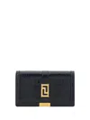 Versace Greca Goddess Leather Mini Bag In Nero/oro