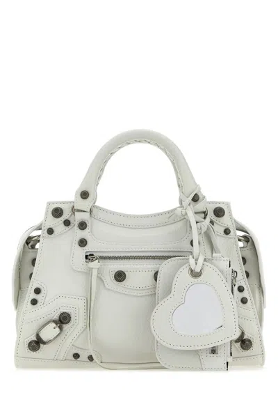 Balenciaga Neo Le Cagole Handbag In Optic White