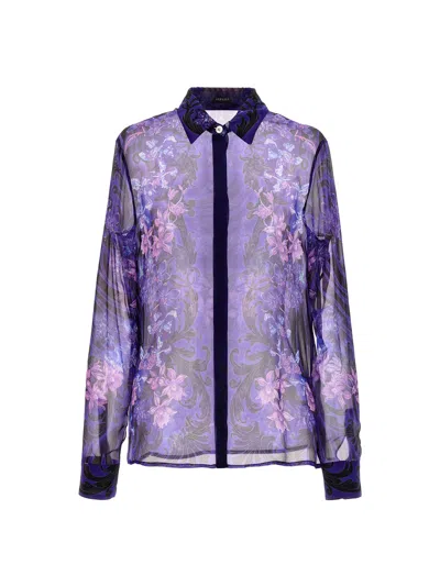 Versace Barocco Shirt, Blouse Purple