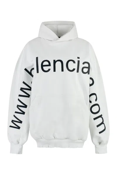 Balenciaga Oversize Hoodie In White