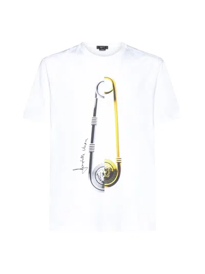 Versace Cotton Jersey Printed T-shirt In White