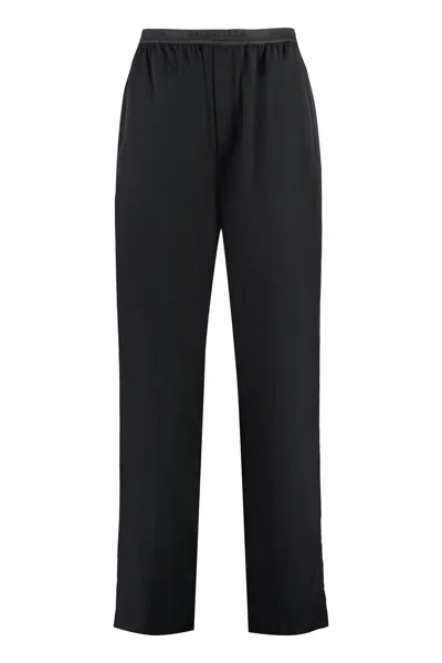 Balenciaga Elasticated-waist Trousers In Black