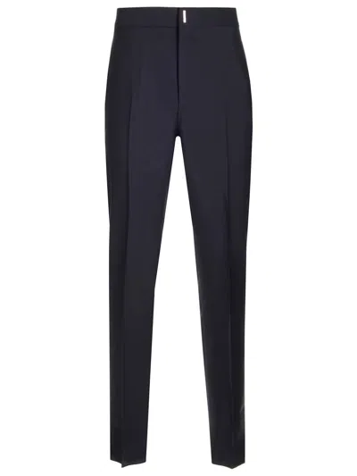 Givenchy Wool Blend Trousers In Blue