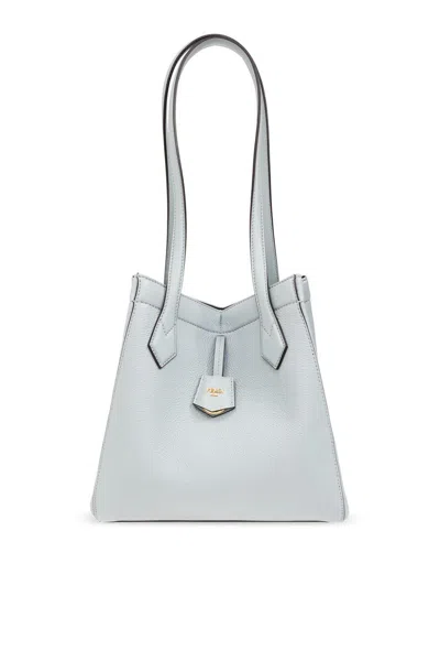 Fendi Origami Leather Tote In Anice+os