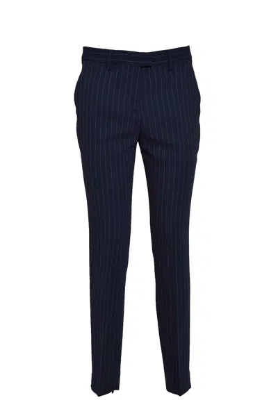 Etro Pinstripe Tailored Trousers In Blu