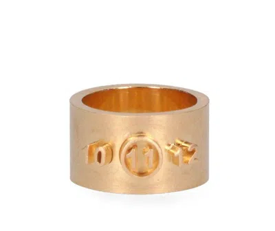 Maison Margiela Signature Number Chunky Ring In Gold
