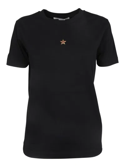 Stella Mccartney Star Embellished Straight Hem T In Black