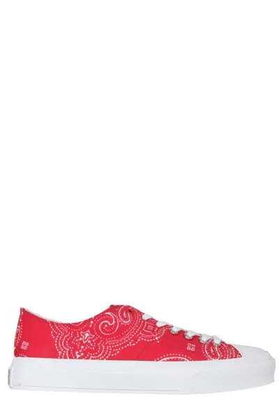Givenchy Bandana Printed City Trainers In Red