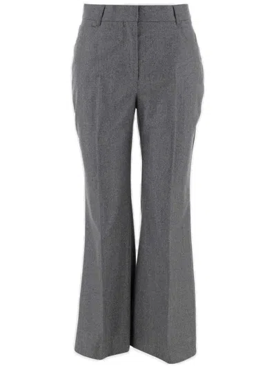 Stella Mccartney Flared Wool Tailored Trousers In Grey
