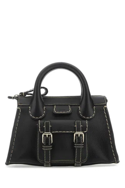 Chloé Edith Medium Top Handle Bag In Black
