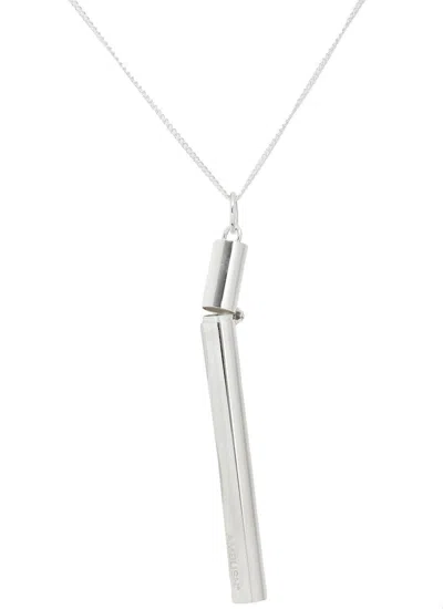 Ambush Cigarette Case Pendant Necklace In Silver