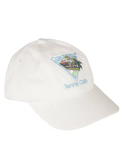 Casablanca Embroidered Patched Cap In White
