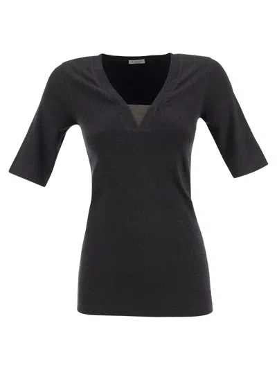 Brunello Cucinelli Monile T-shirt In Anthracite