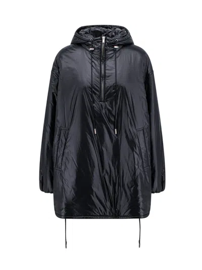 Saint Laurent Cassandre Nylon Anorak In Black