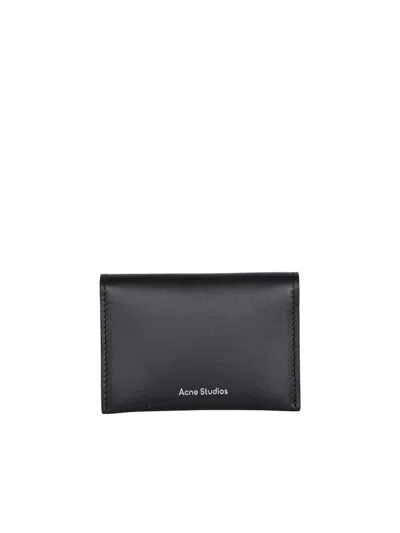 Acne Studios Logo Printed Bifold Cardholder In Black