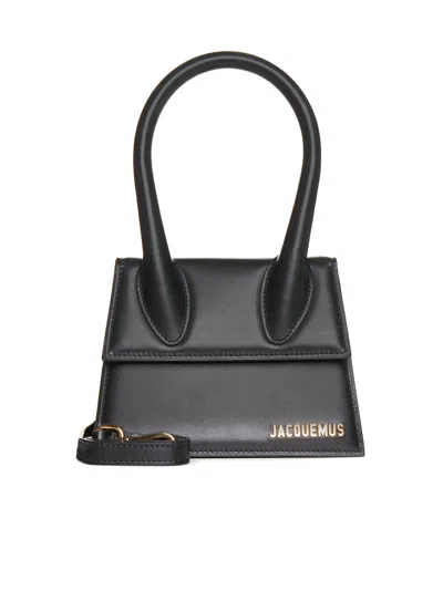 Jacquemus Le Chiquito Moyen Leather Bag In Black