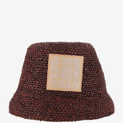 Jacquemus Le Bob Ficiu Bucket Hat In Brown