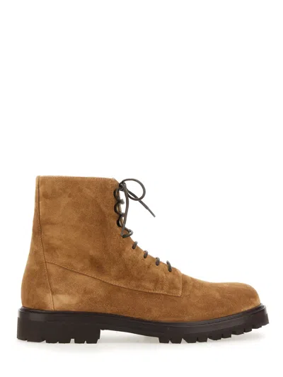 Brunello Cucinelli Classic Lace-up Boots In Cuoio