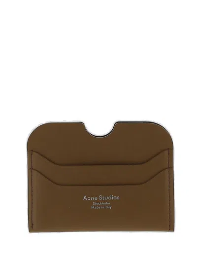 Acne Studios Logo Printed Cut-out Detailed Cardholder In Default Title